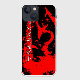 Чехол для iPhone 13 mini с принтом TES RED DRAGON, FUS RO DAH SYMBOL ,  |  | Тематика изображения на принте: dovahkiin | dragon | dragonborn | fus ro dah | oblivion | rpg | skyrim | tes | tes 5 | tes skyrim | tes v | the elder scrolls | the elder scrolls skyrim | we know | докавин | дракон | мы знаем | обливион | рпг | скайрим | фус ро дах