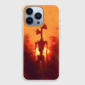 Чехол для iPhone 13 Pro с принтом СИРЕНОГОЛОВЫЙ НА ЗАКАТЕ ,  |  | 6789 | cartoon | cat | dark | fear | forest | foundation | head | monster | mountains | scp | siren | sirenhead | голова | горы | кот | лес | монстр | объект | объекты | сирена | сиреноголовый | фонд | чудище | чудовище