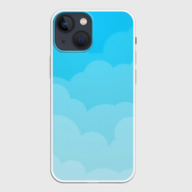 Чехол для iPhone 13 mini с принтом Голубые облака ,  |  | Тематика изображения на принте: арт | вектор | векторный рисунок | небо | облака | облако | природа | рисунок | синий