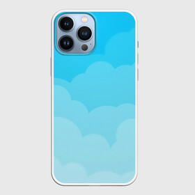 Чехол для iPhone 13 Pro Max с принтом Голубые облака ,  |  | Тематика изображения на принте: арт | вектор | векторный рисунок | небо | облака | облако | природа | рисунок | синий