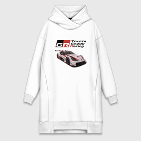 Платье-худи хлопок с принтом Toyota Gazoo Racing Team, Finland ,  |  | car | motorsport | power | racing | team | toyota | автомобиль | автоспорт | гонка | мощь | тойота