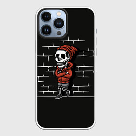 Чехол для iPhone 13 Pro Max с принтом Skeleton | Скелет ,  |  | dead | death | halloween | horrors | monster | night | okay | scare | skeleton | skull | you dont got the guts | мертвый | монстр | ночь | скелет | ужастики | ужасы | хэллоуин | череп