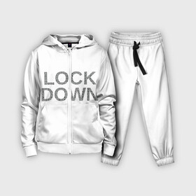 Детский костюм 3D с принтом QR Lockdown (англ) ,  |  | covid | lockdown | qrкод | коронавирус | минимализм