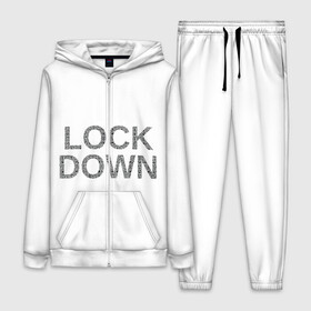 Женский костюм 3D с принтом QR Lockdown (англ) ,  |  | covid | lockdown | qrкод | коронавирус | минимализм