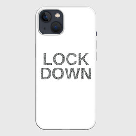 Чехол для iPhone 13 с принтом QR Lockdown (англ) ,  |  | covid | lockdown | qrкод | коронавирус | минимализм