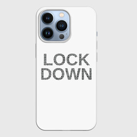 Чехол для iPhone 13 Pro с принтом QR Lockdown (англ) ,  |  | covid | lockdown | qrкод | коронавирус | минимализм