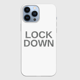 Чехол для iPhone 13 Pro Max с принтом QR Lockdown (англ) ,  |  | covid | lockdown | qrкод | коронавирус | минимализм