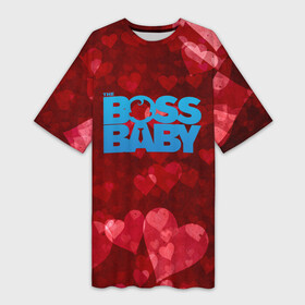 Платье-футболка 3D с принтом The Boss Baby Love ,  |  | boss baby | cartoon | the boss baby | босс молокосос | малой | мелкий | молокосос | мултик | мульт | мультфильм | пёсико