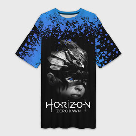 Платье-футболка 3D с принтом HORIZON ZERO DAWN  POSTER ,  |  | games | horizon forbidden west | hunt | nextgen | playstation 5 | poster | ps5 | zero dawn | горизонт | запретный запад | игры | некстген | нулевой рассвет | плейстейшен 5 | постер | пс5