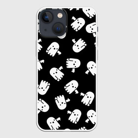 Чехол для iPhone 13 mini с принтом ПРИВИДЕНИЯ УЗОР   HALLOWEEN ,  |  | Тематика изображения на принте: bats | bones | ghost | halloween | pumpkin | skull | кости | летучие мыши | приведение | призрак | скелет | тыква | хеллоуин | хоррор | хэллоуин