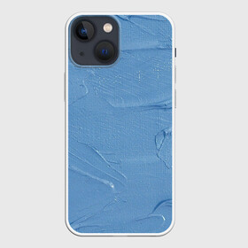 Чехол для iPhone 13 mini с принтом Свежая краска ,  |  | акварель | арт | краски | мазки | мазки красок | рисунок | рисунок акварелью | рисунок красками | синий
