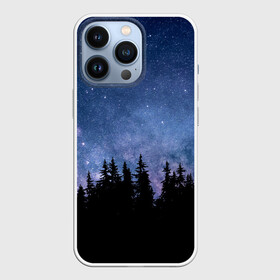 Чехол для iPhone 13 Pro с принтом НОЧНОЙ ЛЕС И ЗВЕЗДЫ ,  |  | dark | forest | night | sky | star | деревья | звезды | космос | лес | небо | ночь | пейзаж | природа | свет