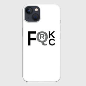 Чехол для iPhone 13 с принтом FQRck   Локдаун ,  |  | covid | lockdown | qrкод | коронавирус | минимализм | надписи | надпись