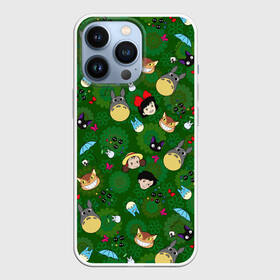 Чехол для iPhone 13 Pro с принтом TotoroKiki ALLSTARS ,  |  | ambrella | anime | catbus | dzidzi | ghibli | kiki | may | sacki | susuwatari | totoro | witch | аниме | ведьма | дзидзи | зонтик | кики | кот | котобус | мэй | сацки | сусуватари | тоторо