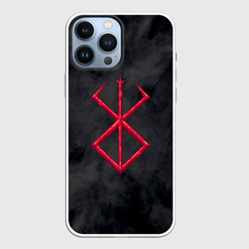 Чехол для iPhone 13 Pro Max с принтом КЛЕЙМО БЕРСЕРКА В ДЫМУ ,  |  | anime | anime berserk | behelit | berserk | guts | knight | manga | smoke | аниме | аниме берсерк | берсерк | бехелит | гатс | дым | клеймо | манга | рыцарь | япония