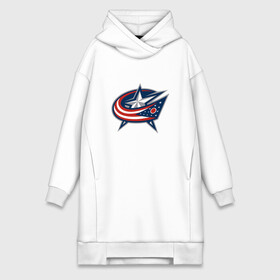 Платье-худи хлопок с принтом Коламбус Блю Джекетс ,  |  | blue jackets | columbus | columbus blue jackets | hockey | nhl | usa | блю джекетс | коламбус | коламбус блю джекетс | нхл | спорт | сша | хоккей | шайба