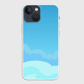 Чехол для iPhone 13 mini с принтом Небо после грозы ,  |  | Тематика изображения на принте: арт | вектор | векторный рисунок | ветер | небо | облака | облако | природа | рисунок | синий | чистое небо