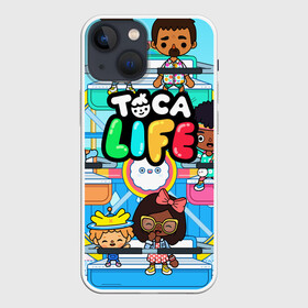 Чехол для iPhone 13 mini с принтом Toca Boca | Тока Бока аттракцион ,  |  | Тематика изображения на принте: toca boca | детская игра | игра | лого | логотип | персонажи | прикоснуться ко рту | тока бока