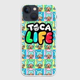 Чехол для iPhone 13 mini с принтом Toca Boca logo | Тока Бока Рита ,  |  | Тематика изображения на принте: toca boca | детская игра | игра | лого | логотип | персонажи | прикоснуться ко рту | рита | тока бока