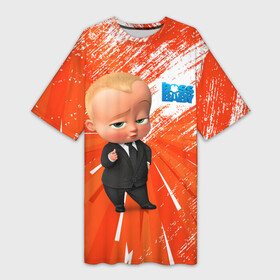 Платье-футболка 3D с принтом Босс Молокосос  Boss Baby ,  |  | baby | babycorp | boss | босс | бэбикорп | молокосос | темплтон