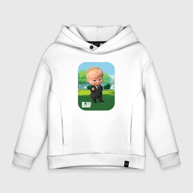 Детское худи Oversize хлопок с принтом Boss Baby | Босс Молокосос , френч-терри — 70% хлопок, 30% полиэстер. Мягкий теплый начес внутри —100% хлопок | боковые карманы, эластичные манжеты и нижняя кромка, капюшон на магнитной кнопке | baby | babycorp | boss | босс | бэбикорп | молокосос | темплтон