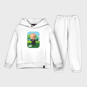 Детский костюм хлопок Oversize с принтом Boss Baby | Босс Молокосос ,  |  | baby | babycorp | boss | босс | бэбикорп | молокосос | темплтон