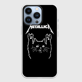 Чехол для iPhone 13 Pro с принтом Meowtallica. ,  |  | Тематика изображения на принте: metallica | кот | котэ | металлика | музыка | рок