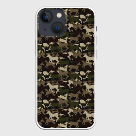 Чехол для iPhone 13 mini с принтом Лошади (камуфляж) ,  |  | animals | camouflage | horse | military camouflage | safari | wild horse | zoo | военный камуфляж | дикая лошадь | дикая природа | жеребец | животные | звери | зоопарк | камуфляж | кляча | кобыла | конь | лошадь | маскировка | милитари