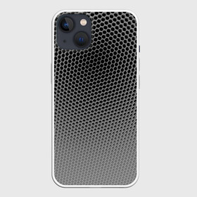 Чехол для iPhone 13 с принтом шестиугольная сетка ,  |  | белый | геометрический | иллюстрация | сетка | текстура | узор | черный