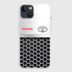 Чехол для iPhone 13 с принтом Toyota | Стальная решетка ,  |  | camry | land cruiser | toyota | toyota camry | toyota chaser | toyota corol | toyota land cruiser | toyota sport | toyota tundra | tundra | камри | койота корона | ленд крузер | марк | тойота | тойота камри | тойота корона | тойота ленд крузер | тойота ма