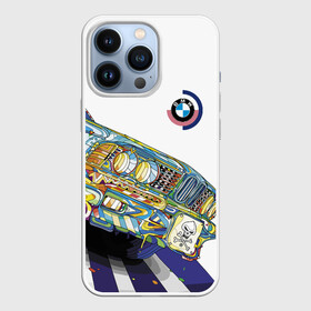 Чехол для iPhone 13 Pro с принтом Бэха в стиле поп арт ,  |  | bmw | car | color | paint | pop art | skull | автомобиль | бмв | краска | поп арт | тюнинг | цвет | череп