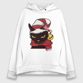 Женское худи Oversize хлопок с принтом Christmas Cat , френч-терри — 70% хлопок, 30% полиэстер. Мягкий теплый начес внутри —100% хлопок | боковые карманы, эластичные манжеты и нижняя кромка, капюшон на магнитной кнопке | animal | art | cat | christmas | christmas cat | kitty | new year | арт | животное | кот | котик | кошка | новогодний кот | новый год | рождество