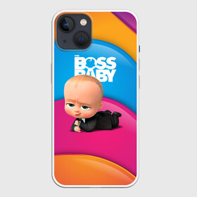 Чехол для iPhone 13 с принтом Boss baby rainbow ,  |  | baby | boss | boss baby | босс | босс молокосос | маленький босс | малыш | мальчик | молокосос | ребенок