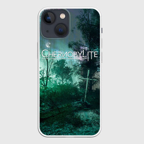 Чехол для iPhone 13 mini с принтом Chernobylite игровой арт ,  |  | art | chernobylite | game | horror | shooter | арт | выживалка | зона | игра | лес | ночь | отчуждения | рыжий | рыжий лес | химинюк | хоррор | чернобыль