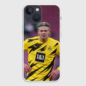 Чехол для iPhone 13 mini с принтом Erling Haaland ,  |  | erling | haaland | боруссия | футбол | футболист | холан | холанд | холаннд | холланд | холланнд | эрлинг холанн | эрлинг холаннд