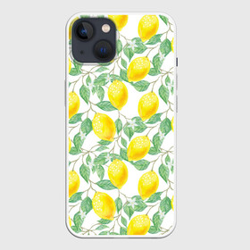 Чехол для iPhone 13 с принтом Лимоны 3d ,  |  | 3d | background | branches | citrus | flowers | lemon | lemon tree | lemons | pattern | plant | tree | yellow | ветви | дерево | желтый | лимон | лимонное дерево | лимоны | листья | паттерн | растение | фон | цветы | цитрусы