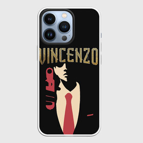 Чехол для iPhone 13 Pro с принтом Винченцо ,  |  | Тематика изображения на принте: vincenzo | винценцо | галстук | кассано | пистолет | со джунки