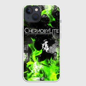 Чехол для iPhone 13 с принтом Chernobylite (зелёное пламя) ,  |  | chernobylite | зона отчуждения | игры | сталкер | чаэс | чернобылит | чернобыль
