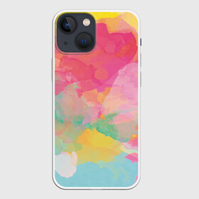 Чехол для iPhone 13 mini с принтом Радужная акварель ,  |  | абстрактный | акварель | градиент | живопись | картина | краски