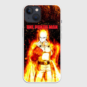 Чехол для iPhone 13 с принтом Сайтама в огне | One Punch Man ,  |  | hagemanto | one punch man | one punchman | onepunchman | saitama | sensei | аниме | ван панч мен | ванпанчмен | лысый плащ | манга | сайтама | сильнейший человек | учитель | человек одинудар | человек одного удара