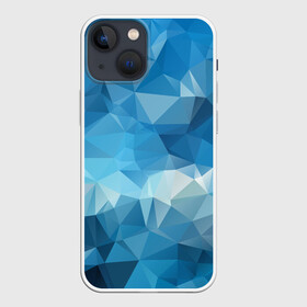 Чехол для iPhone 13 mini с принтом Цифровое небо ,  |  | абстракция | геометрический | градиент | грани | мозаика | полигоны | синий | текстура | треугольники | фон | цвет | яркий