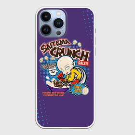 Чехол для iPhone 13 Pro Max с принтом Saitama crunch One Punch Man ,  |  | Тематика изображения на принте: hagemanto | one punch man | one punchman | onepunchman | saitama | sensei | аниме | ван панч мен | ванпанчмен | лысый плащ | манга | сайтама | сильнейший человек | учитель | человек одинудар | человек одного удара