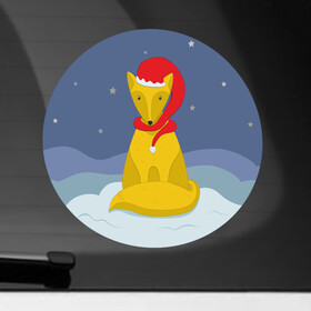 Наклейка на автомобиль с принтом Лиса на снегу в красной зимней шапке , ПВХ |  | звезды | зима | колпак | круг | лис | лиса | лисенок | мех | милота | небо | новый год | ночь | пес | праздник | снег | собака | шапка | щенок
