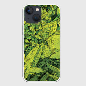 Чехол для iPhone 13 mini с принтом Растительная жизнь   Хоста ,  |  | весенний | зеленый | листья | растения | салатовый | свежий | хоста | цветы