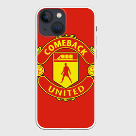 Чехол для iPhone 13 mini с принтом Камбек Юнайтед это Манчестер юнайтед ,  |  | 7 | cristiano | manchester united | mu | ronaldo | криштиану рональдо | мю | футбол