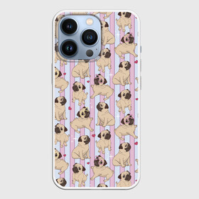 Чехол для iPhone 13 Pro с принтом Забавные Мопсы ,  |  | Тематика изображения на принте: bulldog | pug | pug dog | pug puppies | бульдог | год собаки | друг человека | дружные мопсы | дядя мопс | животное | зверь | мопс | пёс | собака боксёр | собака мопс | собаковод | четвероногий | щенки мопса