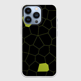 Чехол для iPhone 13 Pro с принтом Кожа рептилии ,  |  | Тематика изображения на принте: абстракция | змеиная кожа | милитари | неон | чешуя