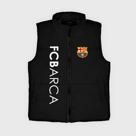 Женский жилет утепленный 3D с принтом FC BARCA BLACK STYLE ,  |  | barca | barcelona | fc barca | барка | барселона