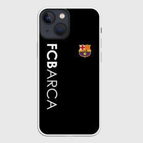 Чехол для iPhone 13 mini с принтом FC BARCA BLACK STYLE ,  |  | barca | barcelona | fc barca | барка | барселона