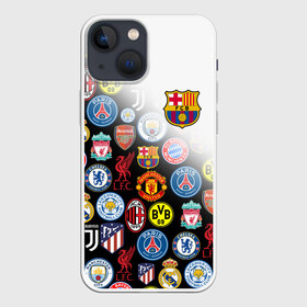 Чехол для iPhone 13 mini с принтом FC BARCELONA LOGOBOMBING ,  |  | barca | barcelona | fc barca | барка | барселона